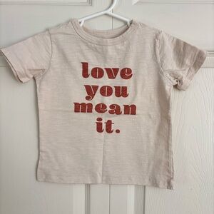 Little Co. by Lauren Conrad Kids Beige T-Shirt 5T great for Valentines Day ♥️